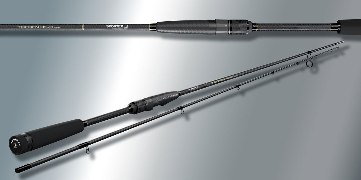 Canne spinning Sportex TiBoron RS-3 2,40 mètres, puissance de lancer 40 grammes, encombrement 1,24 mètre, 120 grammes, 9 anneaux