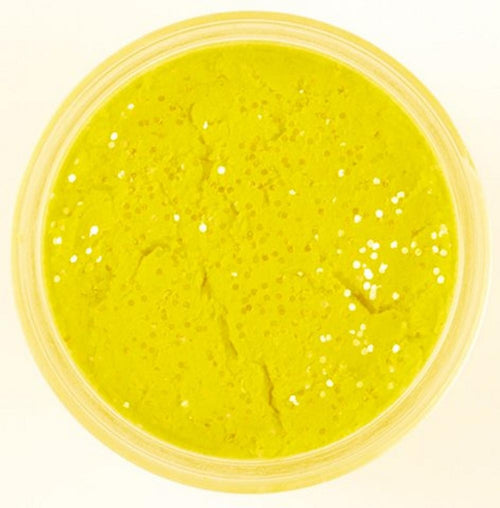 trout-bait-forellenteig-sunshine-yellow-50-gramm-mit-glitter-forellen-angeln-forellen-fangen