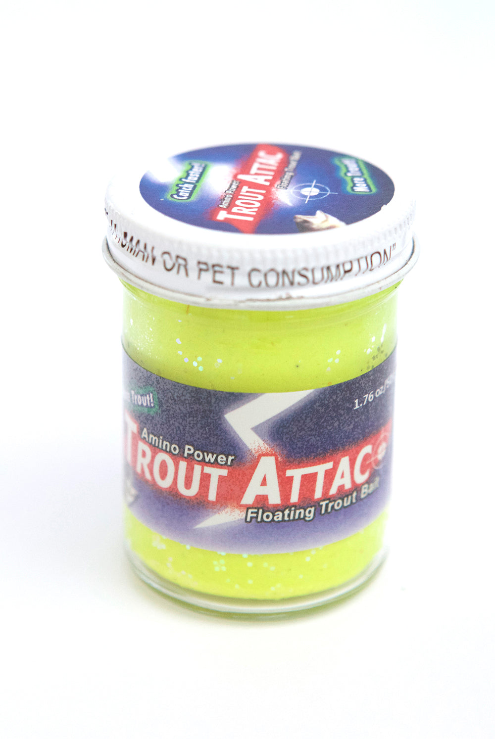 Trout Attack Pâte à truite jaune ail pailletée