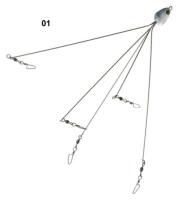 Umbrella Rig für Softlures mit 5 Fangarmen
