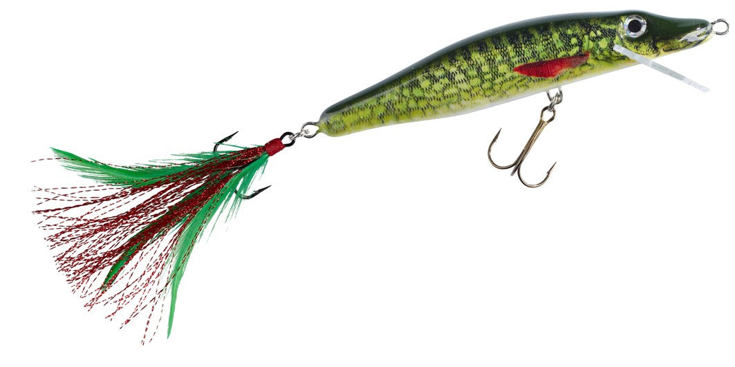 Wobbler MK Grosshecht-Schlange 13 cm 27 Gramm bis 2 Meter Taucht. Angelwobbler Farbe Hecht Natur