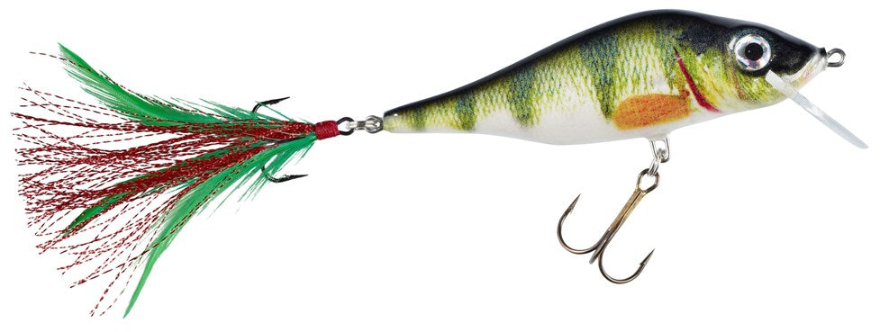 Wobbler Räuberhappen Barsch natur 11 cm 18 Gramm 2 bis 2,5 Meter Tauchtiefe