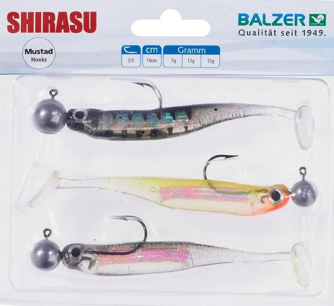 Zanderangelköderset Hechtangelköderset 3 Angelköder 11 cm 7, 11, 15 Gramm Haken Gr. 3/0