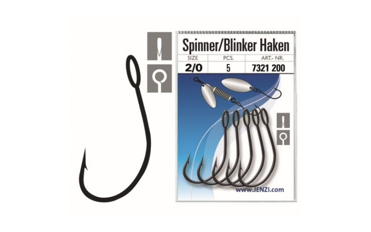 Spinner/Blinker Einzelhaken Öhrhaken für Spinner Größe 1/0 5 Stück