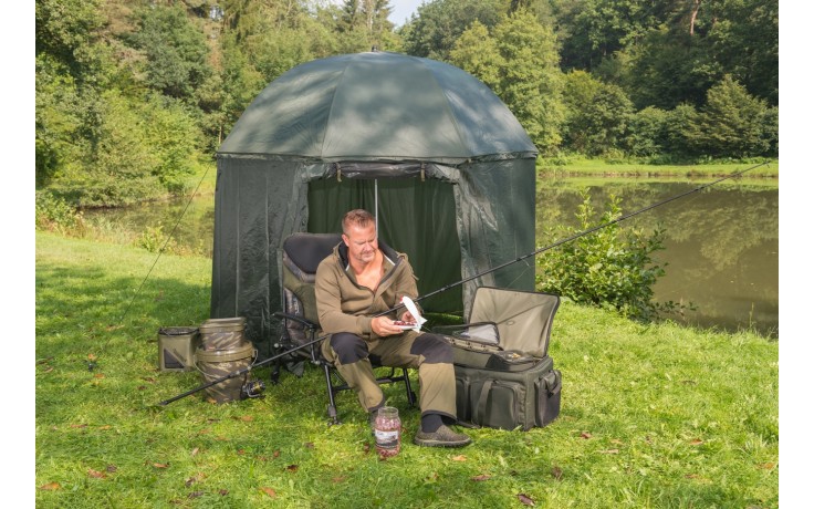 Anaconda Shelter Schirmzelt Angelschirmzelt Durchmesser 240 cm 3 Meter Bogenspannweite