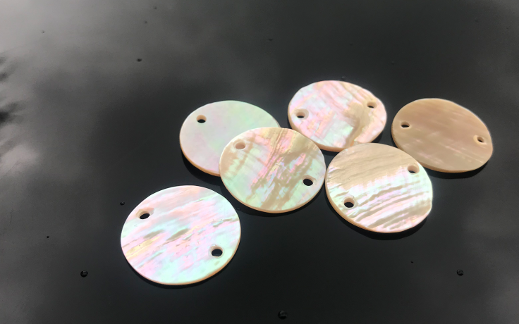 Perlmutt Locklöffel Rainbow 2 cm 1 Stück Lockplättli für Hegeneangler und Montagen für Seeforelle und Saibling