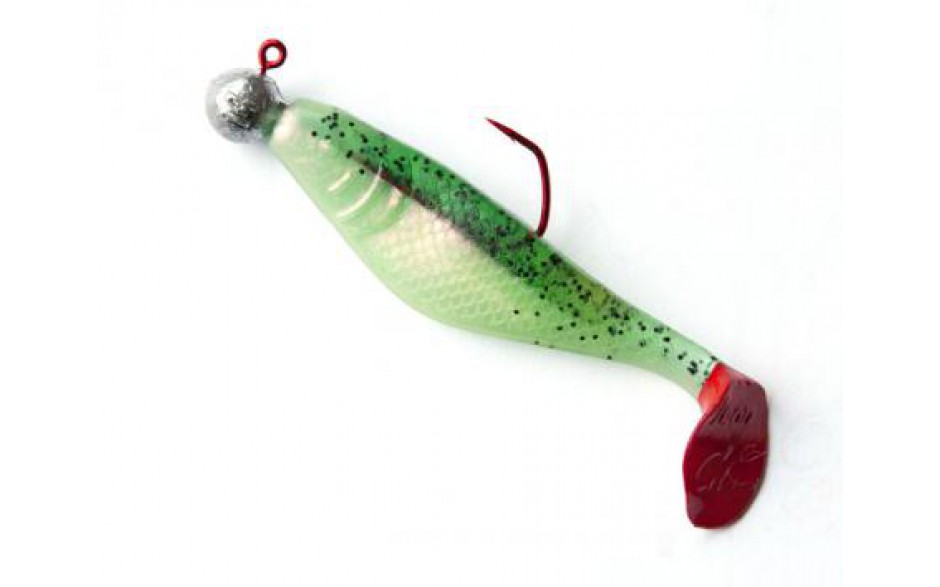 Gummifisch fertig montiert 10 cm
