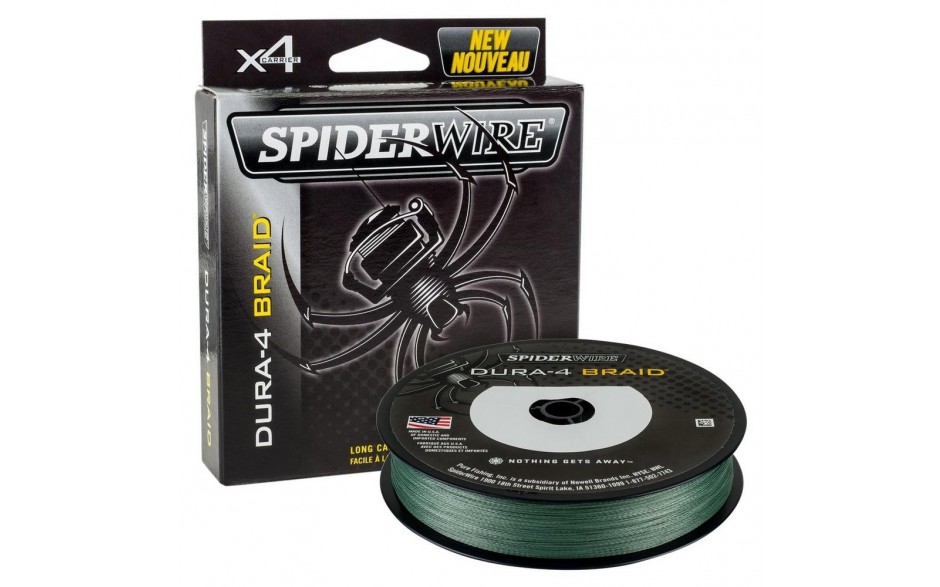 Spiderwire Dura-4 Braid 0,17 mm 15 kg 300 Meter geflochtene Angelschnur moos grün für alle Angelarten und Angelsituationen