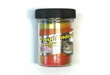 Trout Finder Bait Forellenteig Regenbogen 50 Gramm Angelköder mit Glitter und Knoblauch Geschmack
