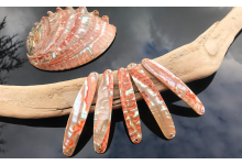 Perlmutt Spange Goldfisch Premium 9 cm Perlmutt-Spange Handmade Schweiz