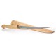 Martiini Filiermesser mit Holzgriff 10 cm und Lederscheide mit Gürtelhalter