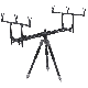 Balzer Metallica Rod Pod Gold Hochwertiges Rod Pod für Angelruten als Tripod oder Quadpod 