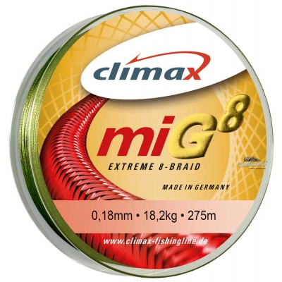 Climax MiG8 0,16 mm 16 kg geflochtene Angelschnur gnstig online bestellen